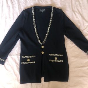 St. John Long Blazer Sweater